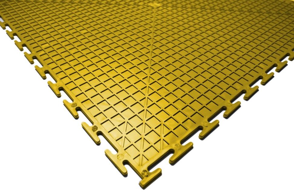 Резиновая плитка, Rubber Grain, 9 мм, 500*500 мм, жёлтая